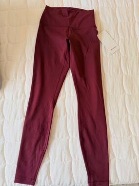 lululemon athletica Burgundy Wunder Under Leggings